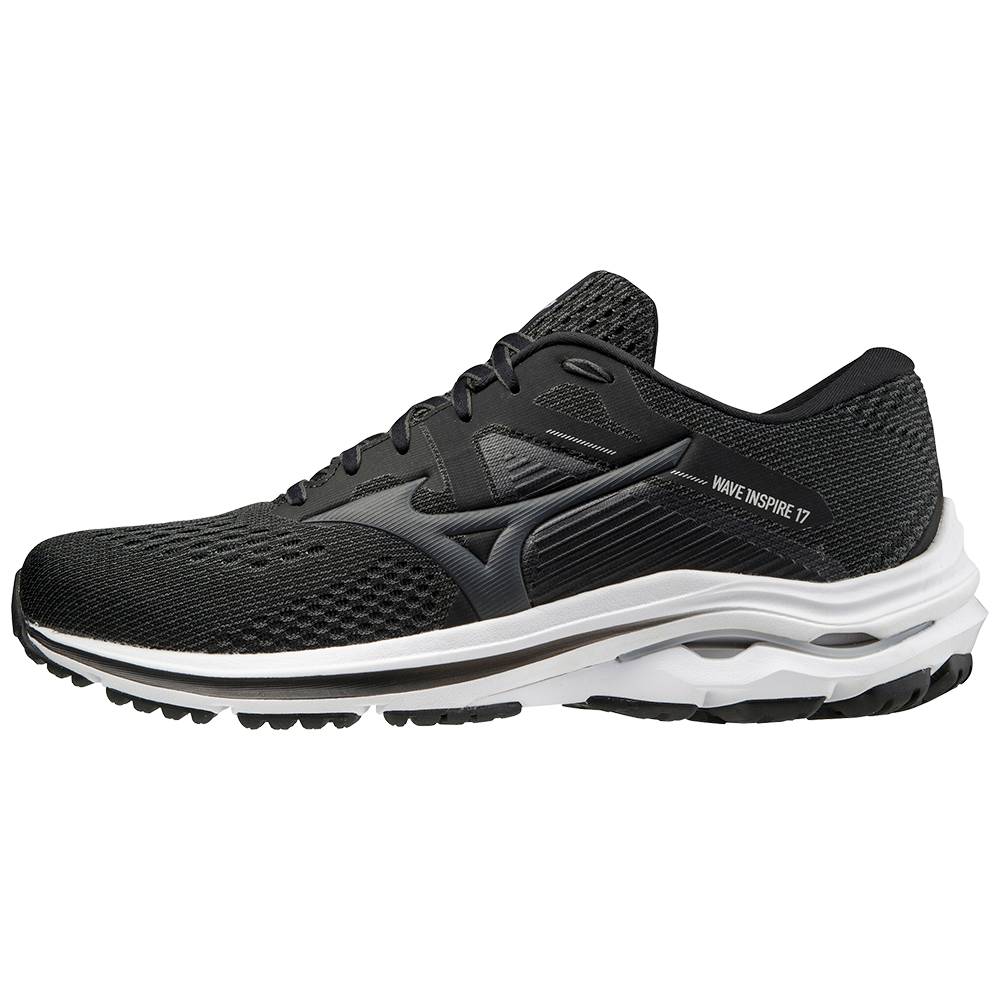 Mizuno Men's Wave Inspire 17 2E (Wide) Running Shoes Dark Grey (411308-SZE)